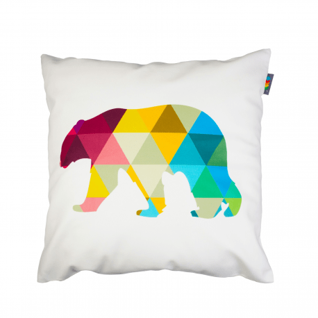 hudební polštář - Geometric bear